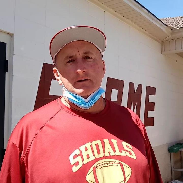 Shoals Christian football coach Kelly Rushing discusses the first day of summer practice